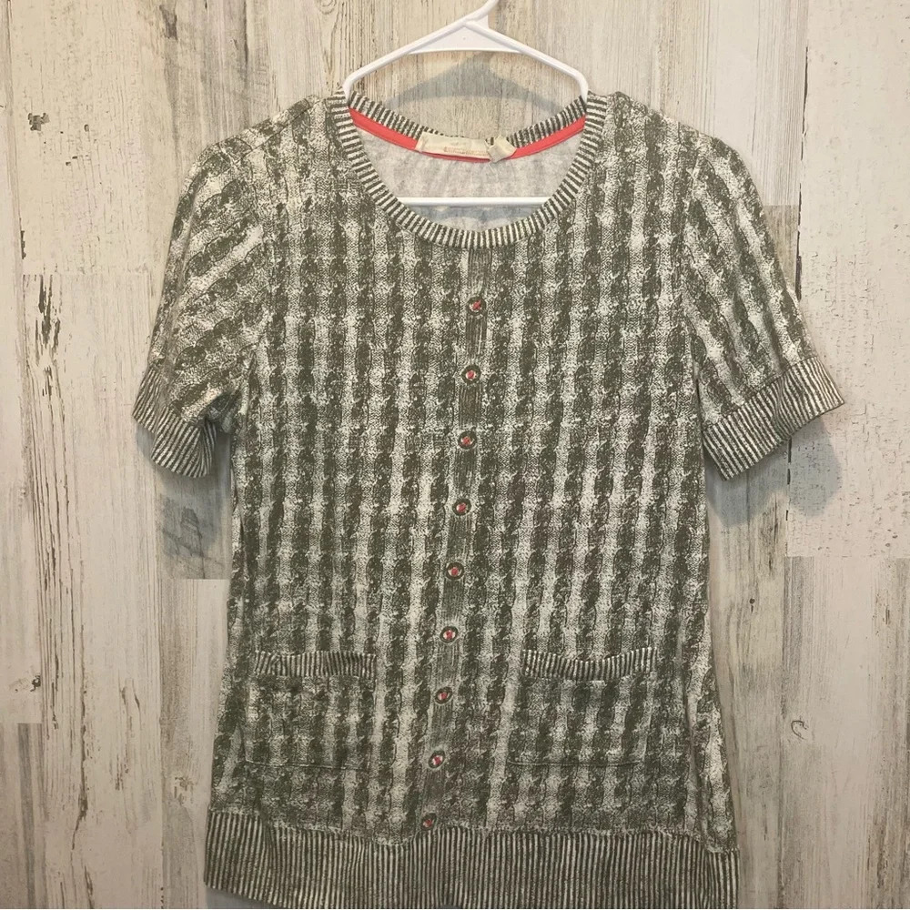 Anthropologie Pilcro and‎ The Letterpress Contrary To Winter Faux Sweater size M